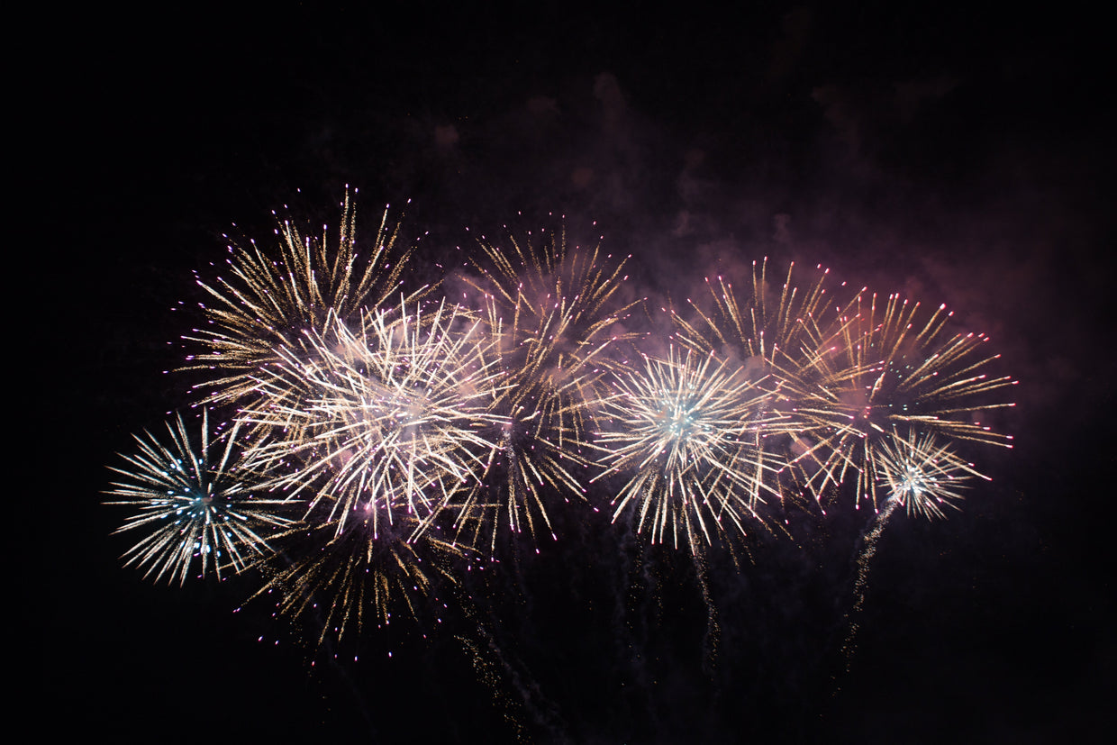 Colourful fireworks in the sky